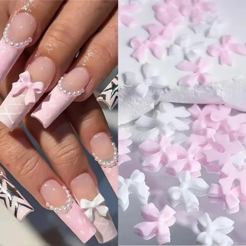 Mixed Acrylic Bowknot 3D Nail Art Decorations