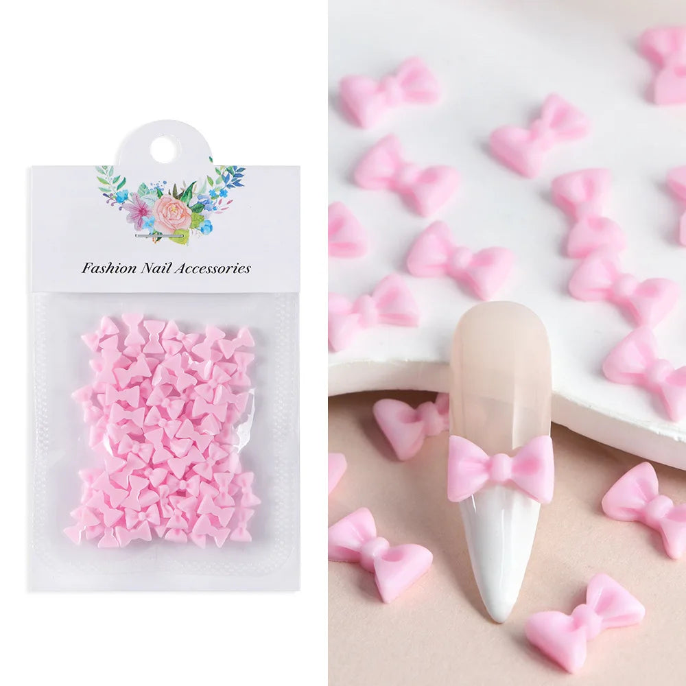 Mixed Acrylic Bowknot 3D Nail Art Decorations