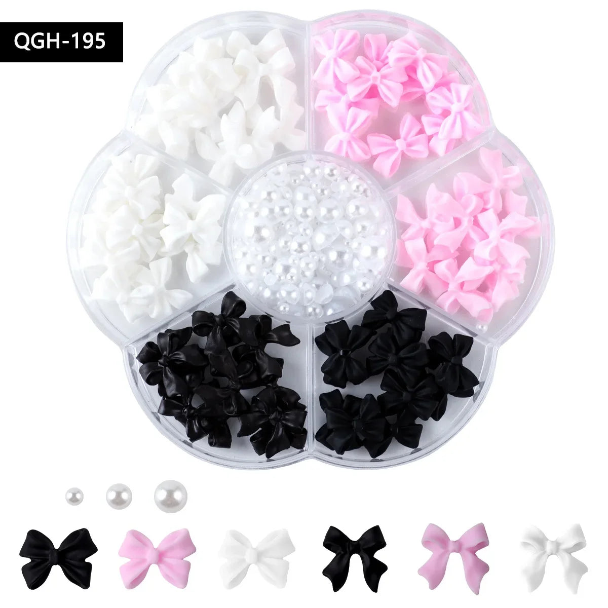 Mixed Acrylic Bowknot 3D Nail Art Decorations