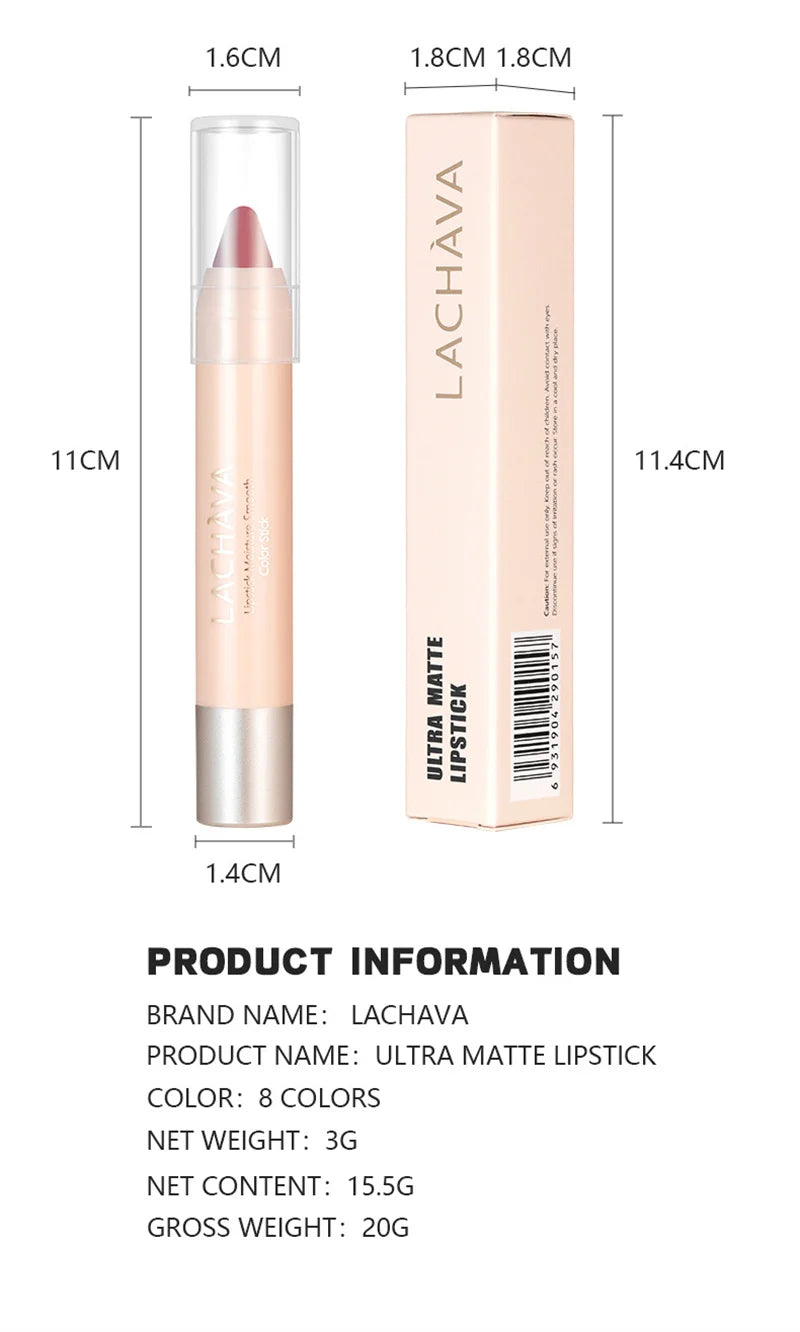 8-Colors Lipstick Pencil Waterproof Sexy Red Matte