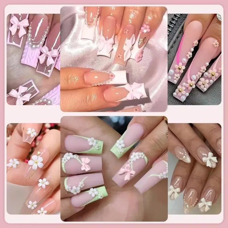 Mixed Acrylic Bowknot 3D Nail Art Decorations