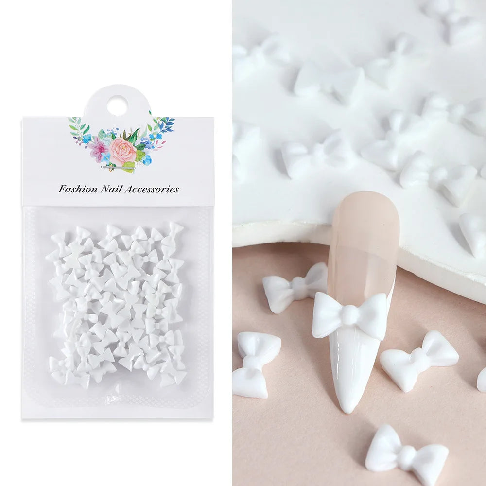 Mixed Acrylic Bowknot 3D Nail Art Decorations