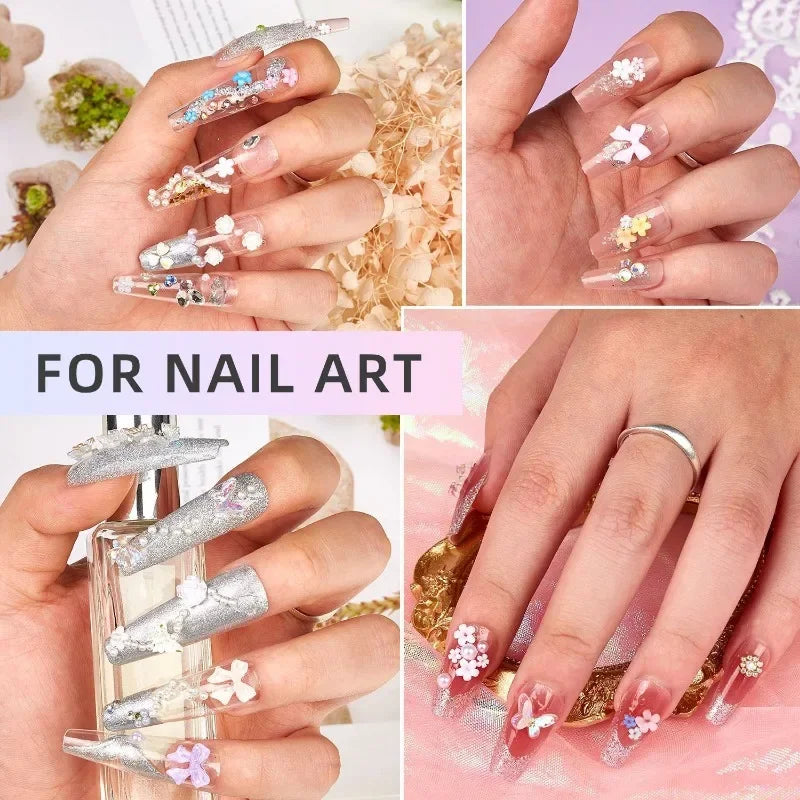 Mixed Acrylic Bowknot 3D Nail Art Decorations