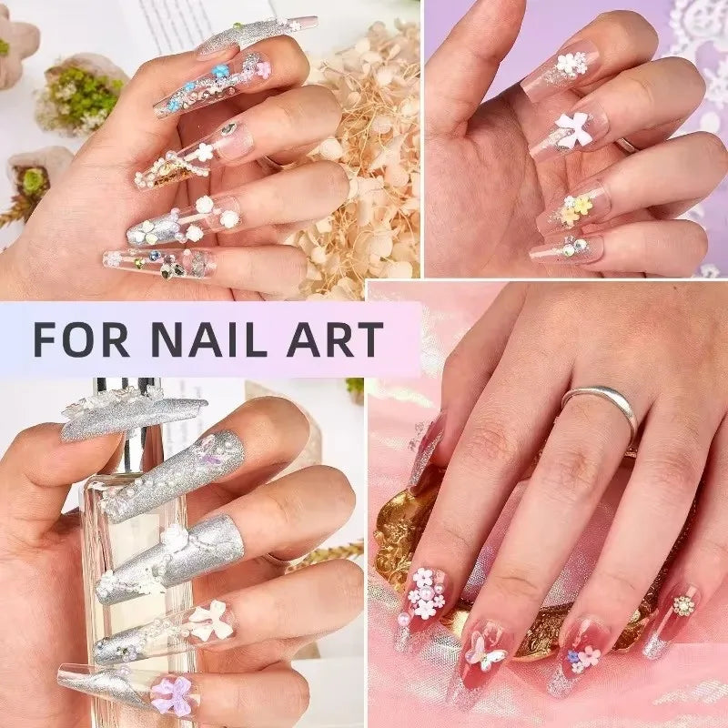 Mixed Acrylic Bowknot 3D Nail Art Decorations