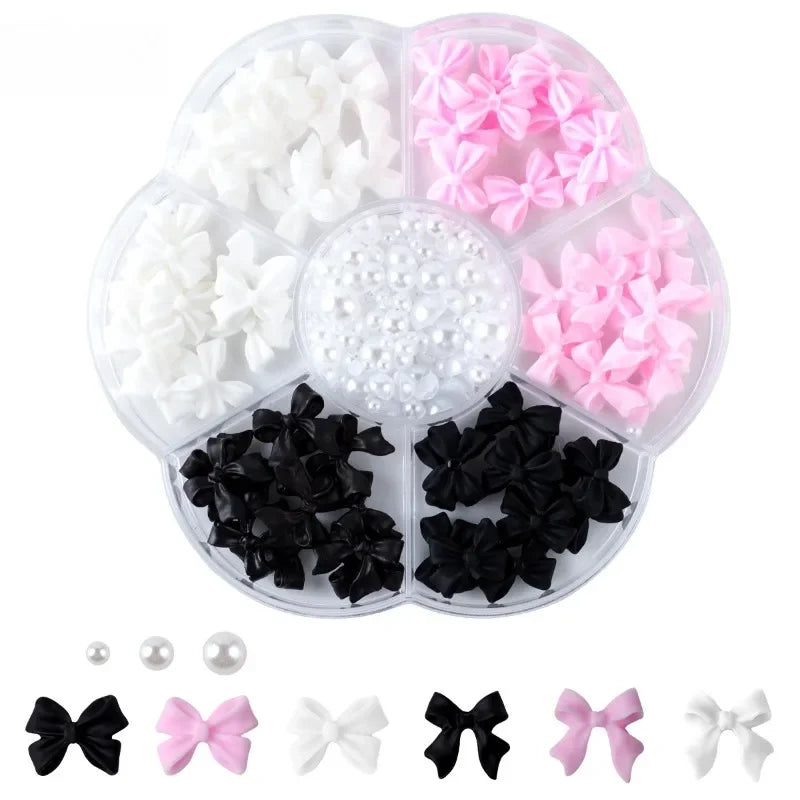 Mixed Acrylic Bowknot 3D Nail Art Decorations