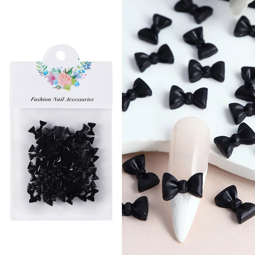 Mixed Acrylic Bowknot 3D Nail Art Decorations