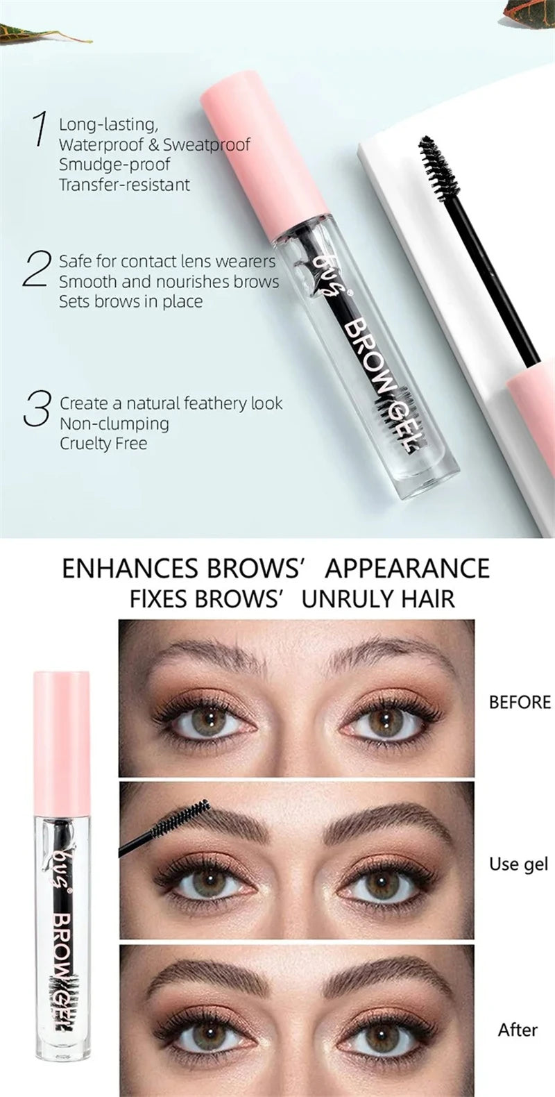Waterproof Transparent Gel Eyebrow Styling Cream