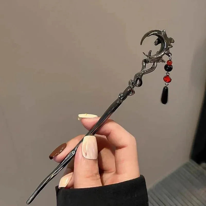 Style Butterfly Flower Tassel Hair Stick for Women