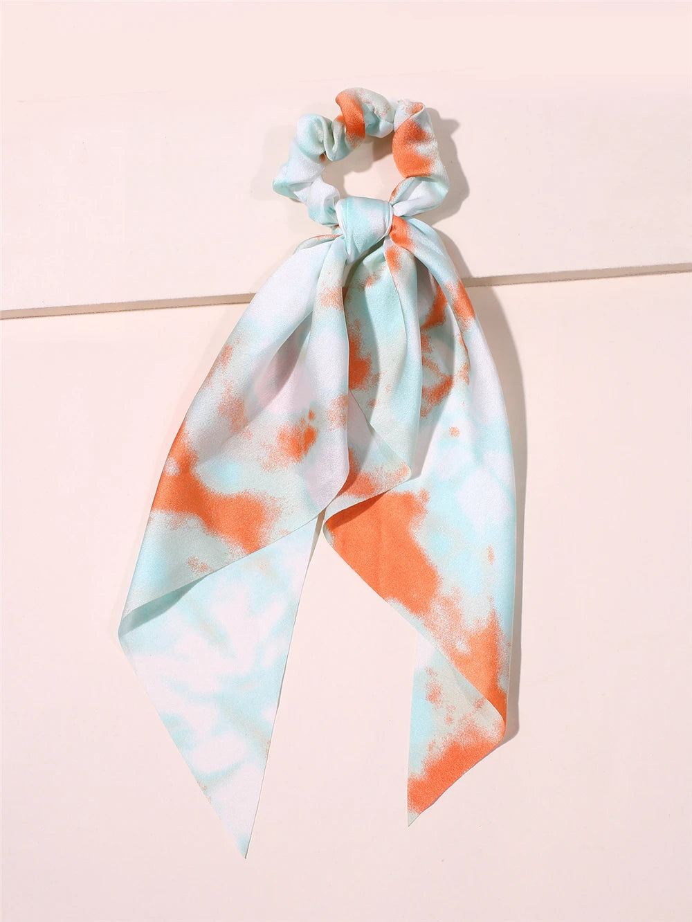 New Fashion Print Bow Scrunchies Hair Ribbon
