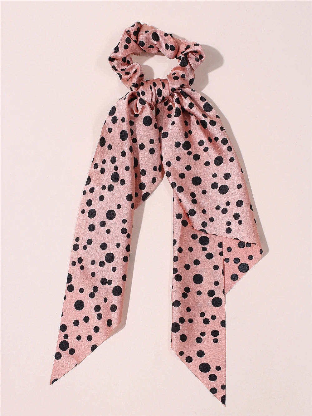 New Fashion Print Bow Scrunchies Hair Ribbon