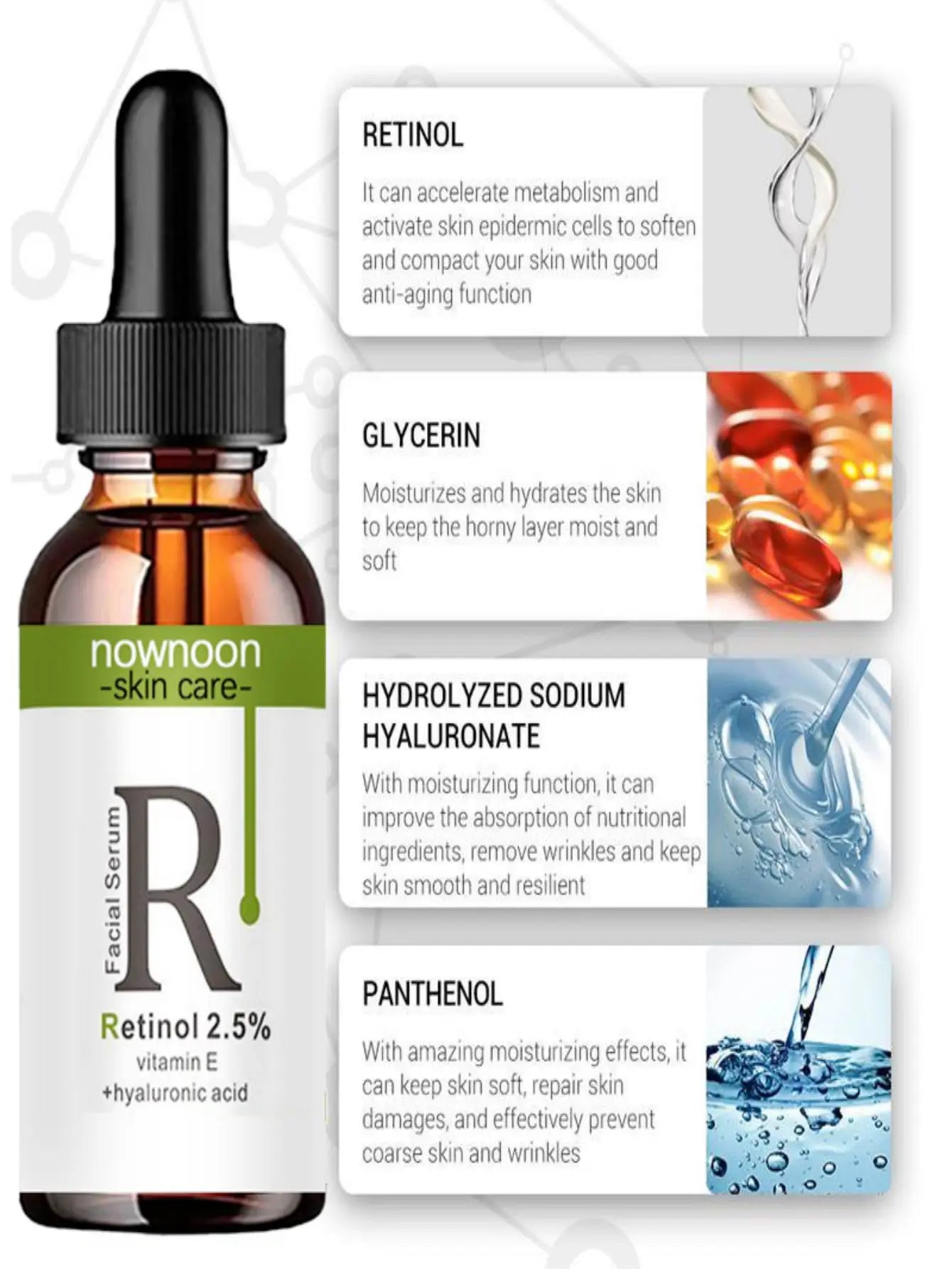 Retinol Serum Anti Wrinkle Fade Dark Spots Vitamin C