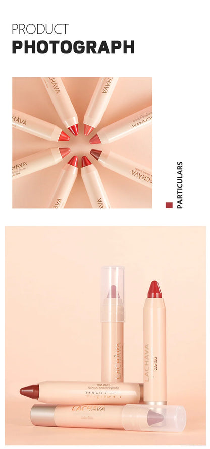 8-Colors Lipstick Pencil Waterproof Sexy Red Matte