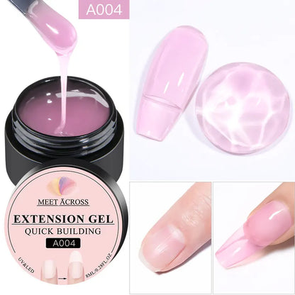7ml Clear Non Stick Hand Solid Extension Nail Gel Polish