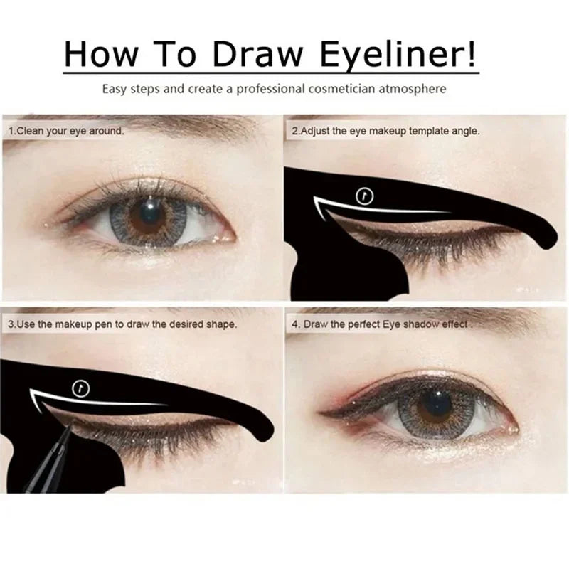 2pcs Eyeliner Stencils Cat Line Eyeliner