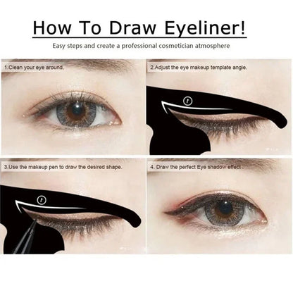 2pcs Eyeliner Stencils Cat Line Eyeliner