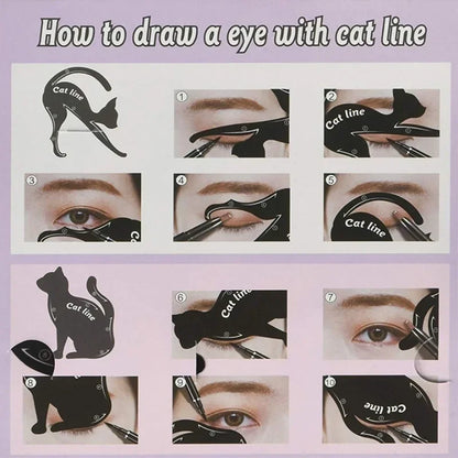 2pcs Eyeliner Stencils Cat Line Eyeliner