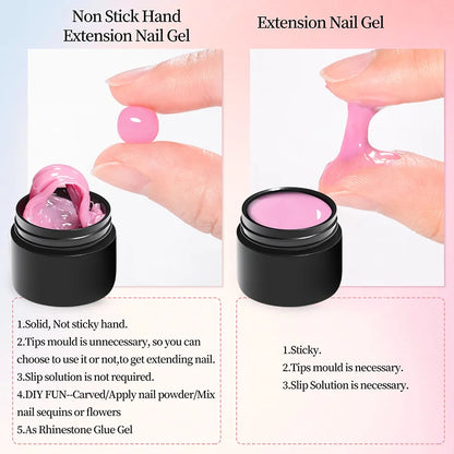 7ml Clear Non Stick Hand Solid Extension Nail Gel Polish