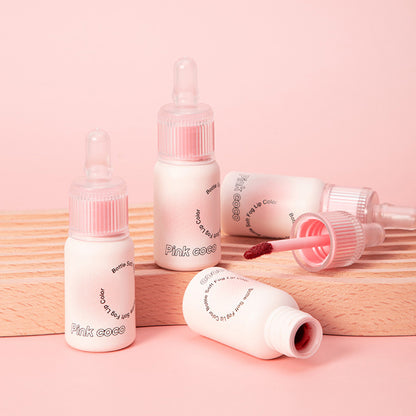 Pink Small Milk Bottle Mirror Face Lip Glaze