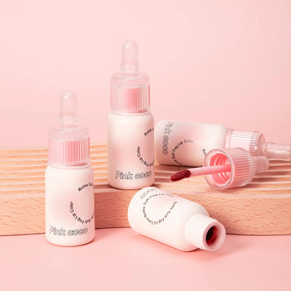 Pink Small Milk Bottle Mirror Face Lip Glaze