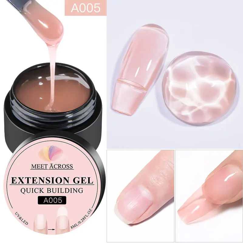 7ml Clear Non Stick Hand Solid Extension Nail Gel Polish