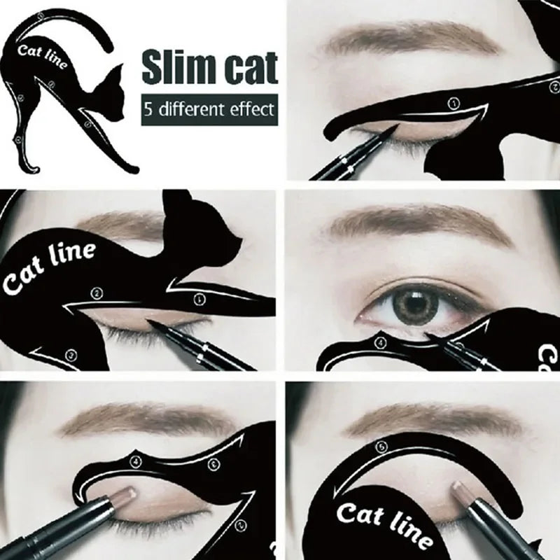 2pcs Eyeliner Stencils Cat Line Eyeliner