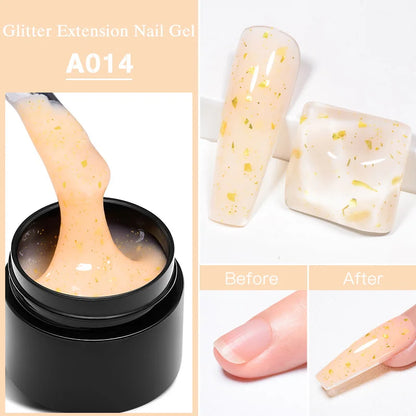 7ml Clear Non Stick Hand Solid Extension Nail Gel Polish