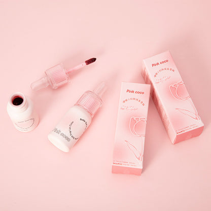 Pink Small Milk Bottle Mirror Face Lip Glaze