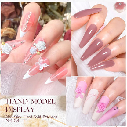 7ml Clear Non Stick Hand Solid Extension Nail Gel Polish