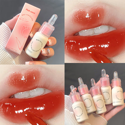 Pink Small Milk Bottle Mirror Face Lip Glaze