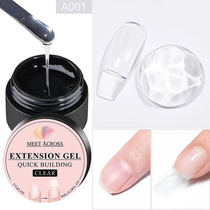 7ml Clear Non Stick Hand Solid Extension Nail Gel Polish