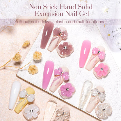 7ml Clear Non Stick Hand Solid Extension Nail Gel Polish