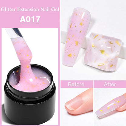 7ml Clear Non Stick Hand Solid Extension Nail Gel Polish
