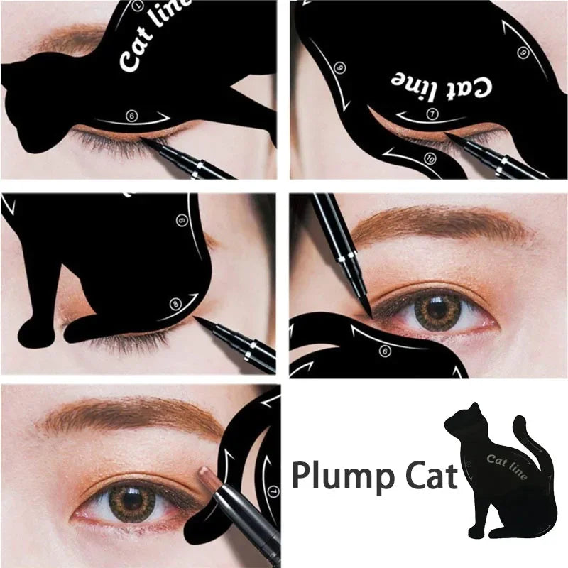 2pcs Eyeliner Stencils Cat Line Eyeliner