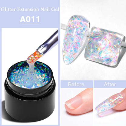 7ml Clear Non Stick Hand Solid Extension Nail Gel Polish
