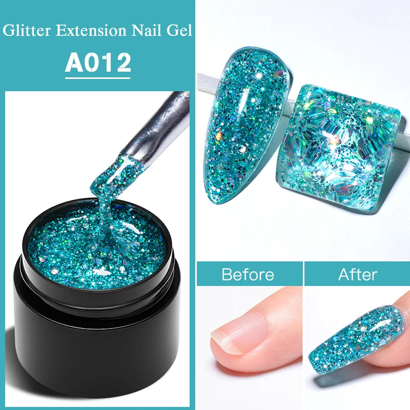 7ml Clear Non Stick Hand Solid Extension Nail Gel Polish