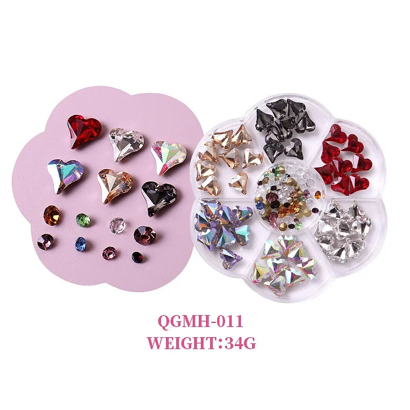 Mixed Acrylic Bowknot 3D Nail Art Decorations