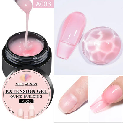 7ml Clear Non Stick Hand Solid Extension Nail Gel Polish