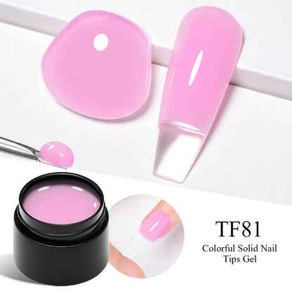 7ml Clear Non Stick Hand Solid Extension Nail Gel Polish