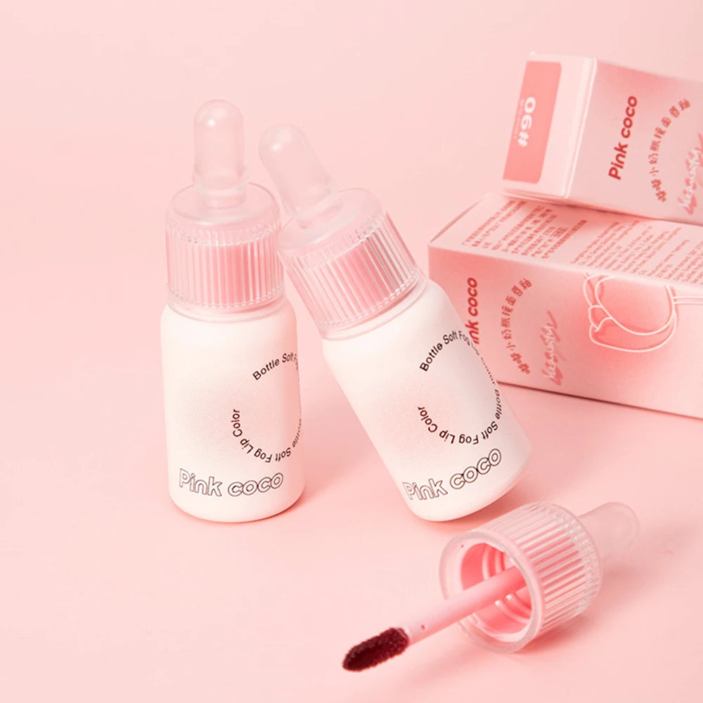 Pink Small Milk Bottle Mirror Face Lip Glaze