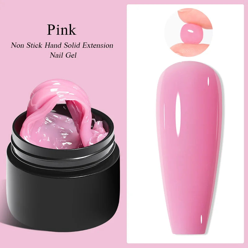 7ml Clear Non Stick Hand Solid Extension Nail Gel Polish