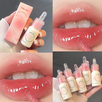Pink Small Milk Bottle Mirror Face Lip Glaze