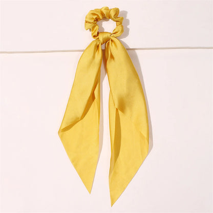 New Fashion Print Bow Scrunchies Hair Ribbon
