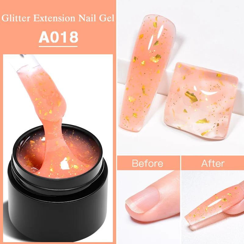 7ml Clear Non Stick Hand Solid Extension Nail Gel Polish