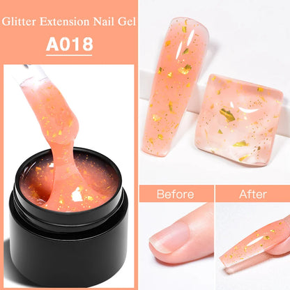 7ml Clear Non Stick Hand Solid Extension Nail Gel Polish