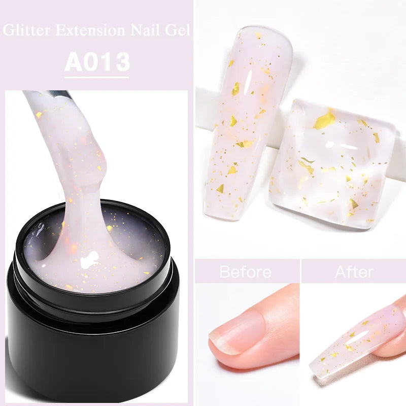 7ml Clear Non Stick Hand Solid Extension Nail Gel Polish