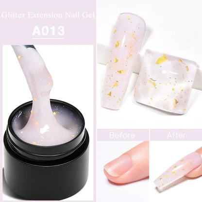 7ml Clear Non Stick Hand Solid Extension Nail Gel Polish