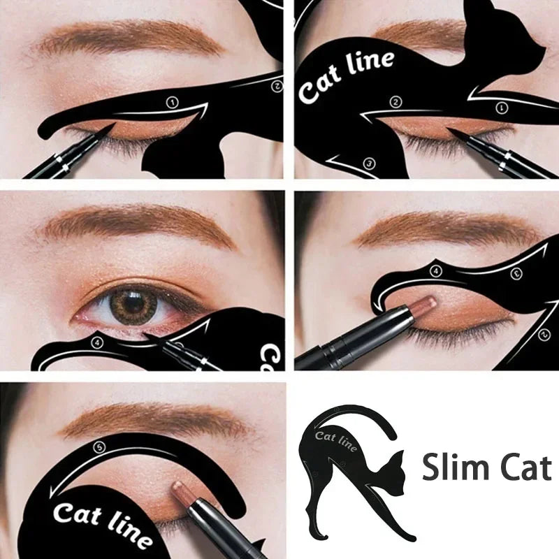 2pcs Eyeliner Stencils Cat Line Eyeliner