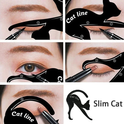2pcs Eyeliner Stencils Cat Line Eyeliner