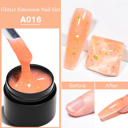 7ml Clear Non Stick Hand Solid Extension Nail Gel Polish