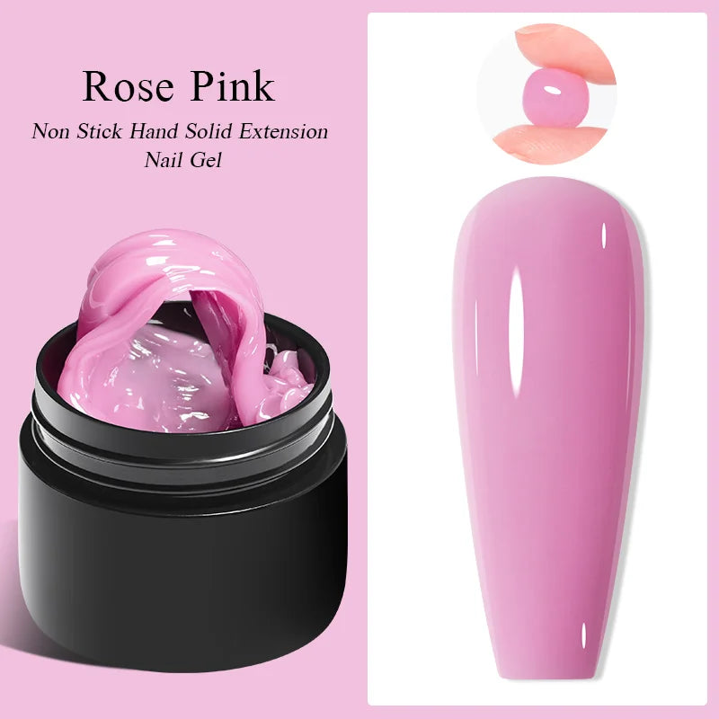7ml Clear Non Stick Hand Solid Extension Nail Gel Polish